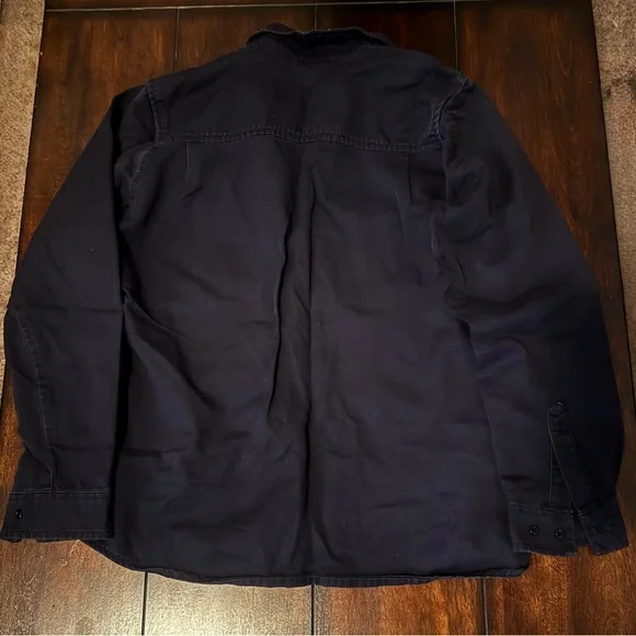 Carhartt & Lapco Men's FR Navy Work Shirts: 2 Medium - Picture 6 of 13